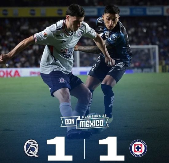 Querétaro y Cruz Azul empatan a un gol